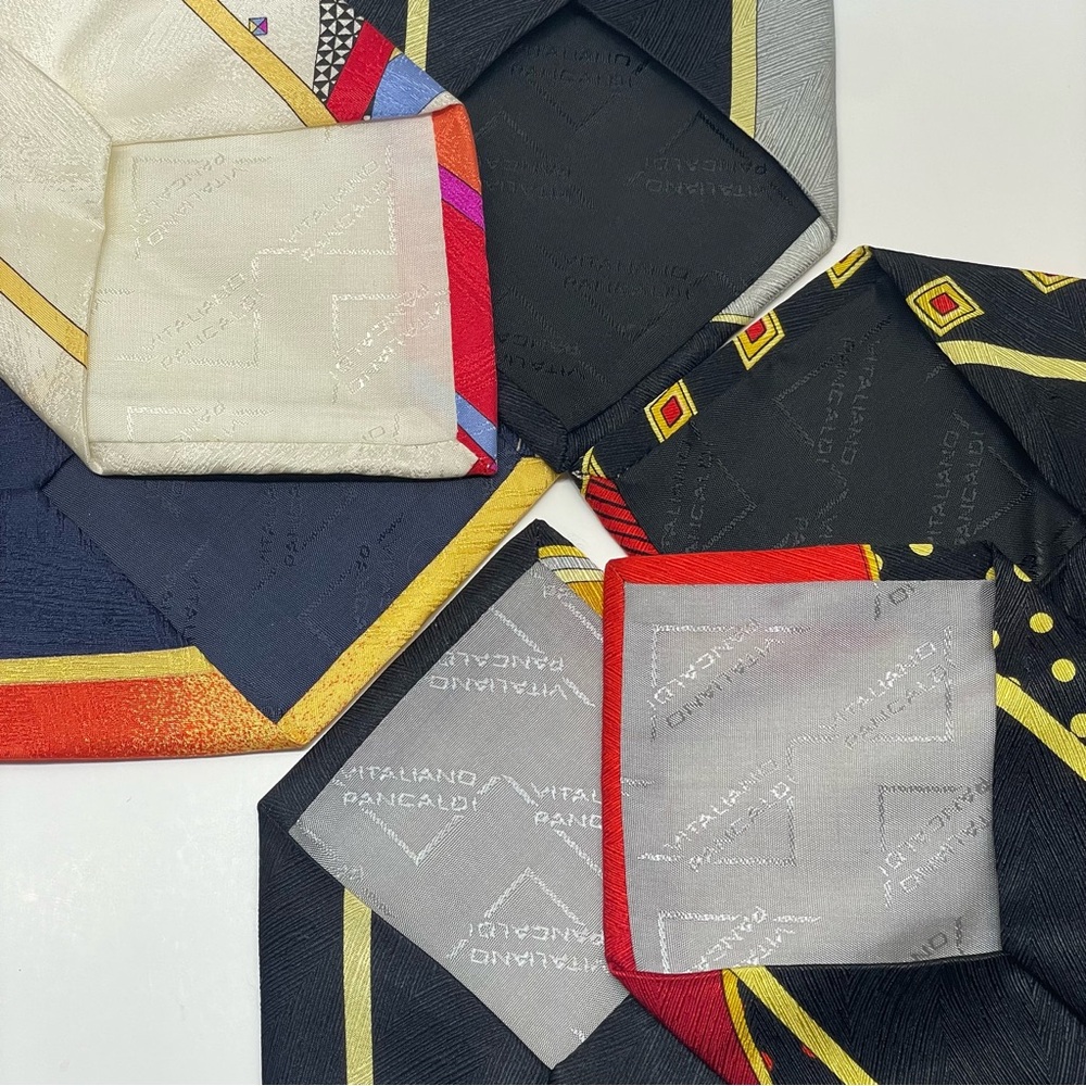Vitaliano Pancaloi Lot of 6 Silk Ties Amazing Colorful Rainbow Abstract NeckTies - Picture 14 of 15